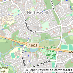 Map of Harlow, Essex