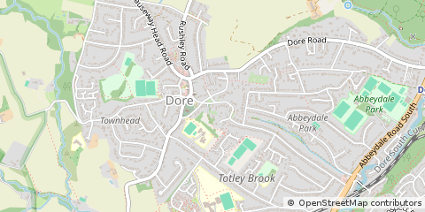 Map of Dore, Sheffield