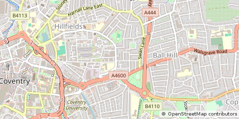 Map of Coventry, West Midlands