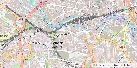 Map of Leeds, West Yorkshire