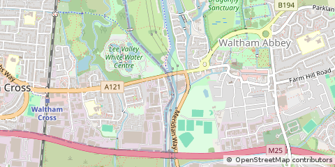 Map of Waltham Abbey, London