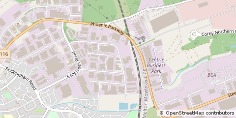 Map of Corby, Northamptonshire