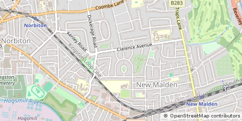 Map of NEW Malden, Surrey