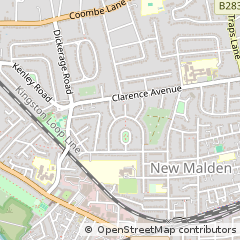Map of NEW Malden, Surrey