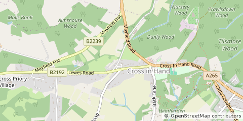 Map of Heathfield, Sussex
