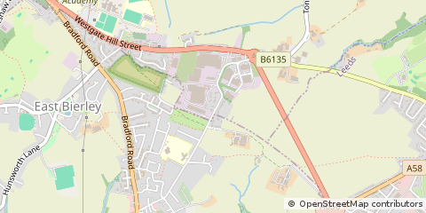 Map of Bradford, West Yorkshire