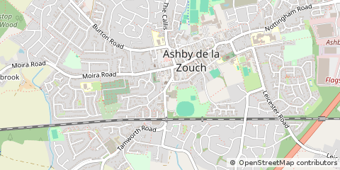 Map of Ashby DE LA Zouch, Leics