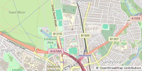 Map of Gateshead