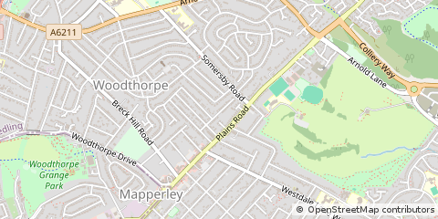 Map of Nottingham, Nottinghamshire