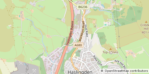 Map of Rossendale, Lancashire