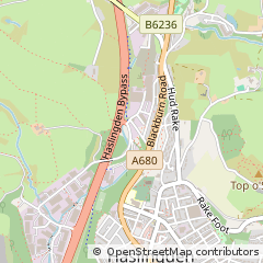Map of Rossendale, Lancashire