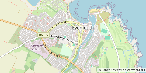 Map of Eyemouth, Berwickshire