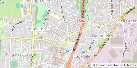 Map of Widnes, Cheshire