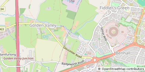 Map of Cheltenham, Gloucestershire