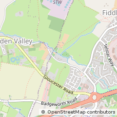 Map of Cheltenham, Gloucestershire
