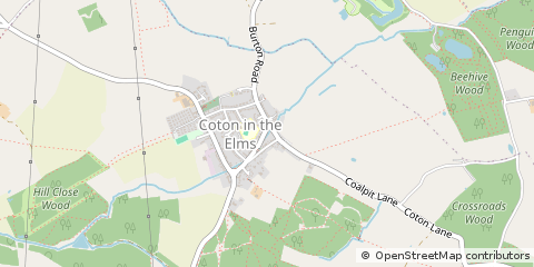 Map of Swadlincote, Derbyshire