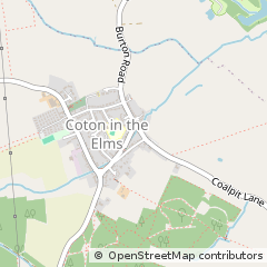 Map of Swadlincote, Derbyshire