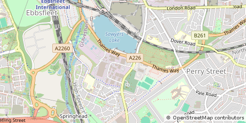 Map of Northfleet, Kent