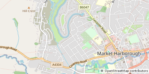 Map of Market Harborough, Leicestershire