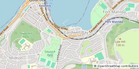 Map of Gourock, Renfrewshire