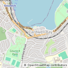Map of Gourock, Renfrewshire