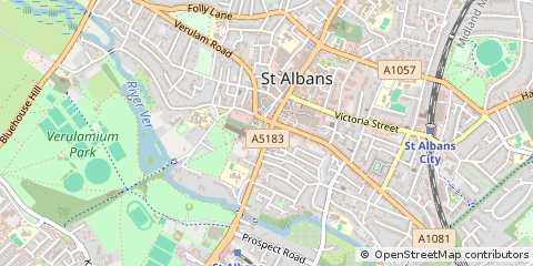 Map of ST. Albans, Hertfordshire