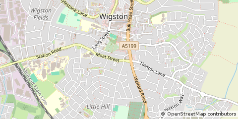 Map of Wigston, Leicestershire