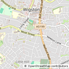 Map of Wigston, Leicestershire