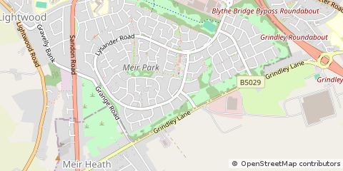 Map of Stoke-on-Trent, Staffordshire