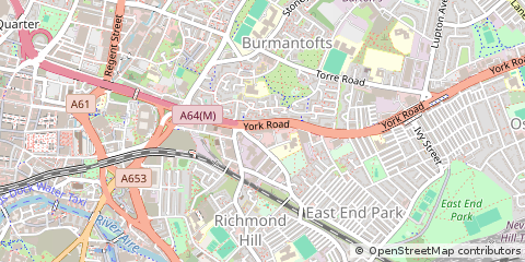 Map of Leeds, West Yorkshire
