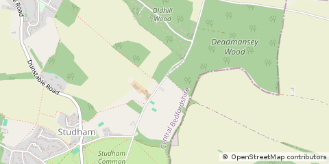 Map of Dunstable, Beds