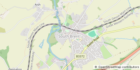 Map of South Brent