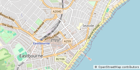 Map of Eastbourne