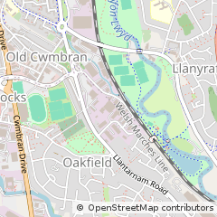 Map of Cwmbran, Gwent