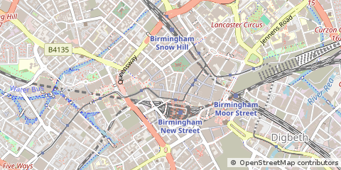 Map of Birmingham, West Midlands