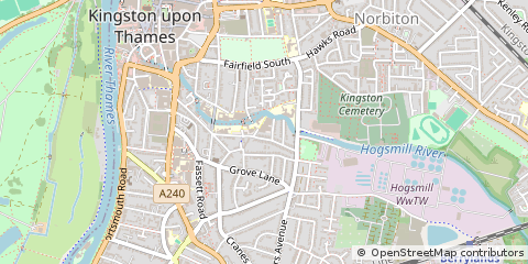 Map of Kingston Upon Thames, Surrey