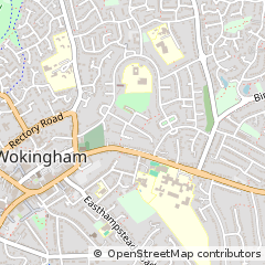 Map of Wokingham, Berkshire
