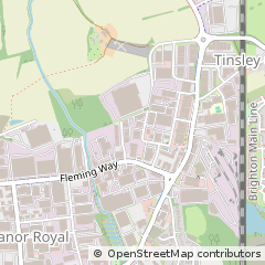 Map of Crawley, West Sussex