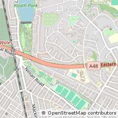 Map of Cardiff, South Glamorgan