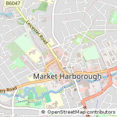 Map of Market Harborough, Leicestershire