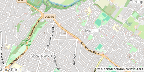 Map of Bournemouth, Dorset