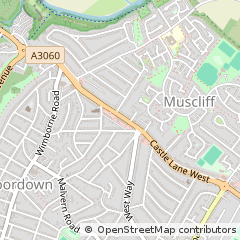 Map of Bournemouth, Dorset