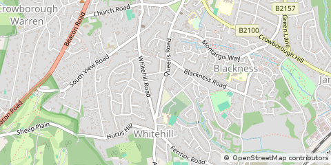 Map of Crowborough, East Sussex