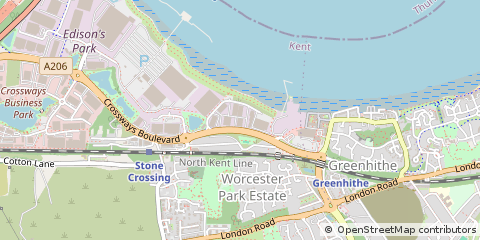 Map of Dartford, Kent