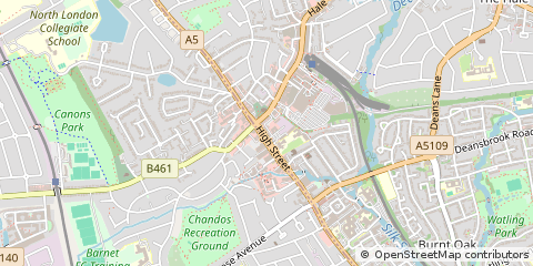 Map of Edgware, West Sussex