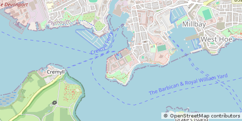 Map of Plymouth, Devon