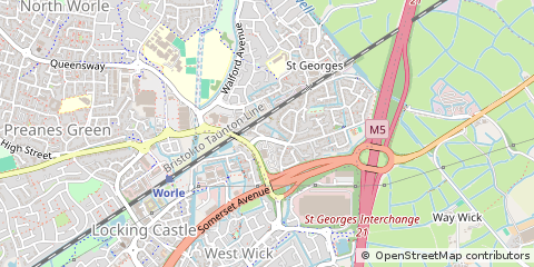 Map of Weston-Super-Mare, North Somerset