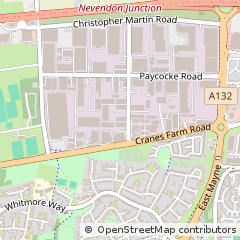 Map of Basildon, Essex