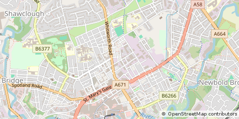 Map of Rochdale, Greater Manchester