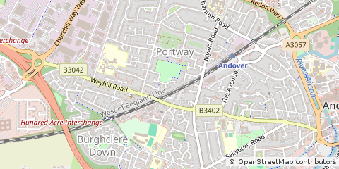 Map of Andover, Hampshire